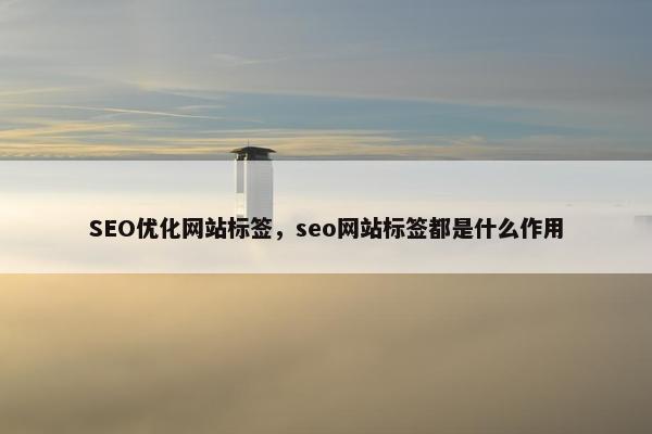 SEO优化网站标签，seo网站标签都是什么作用