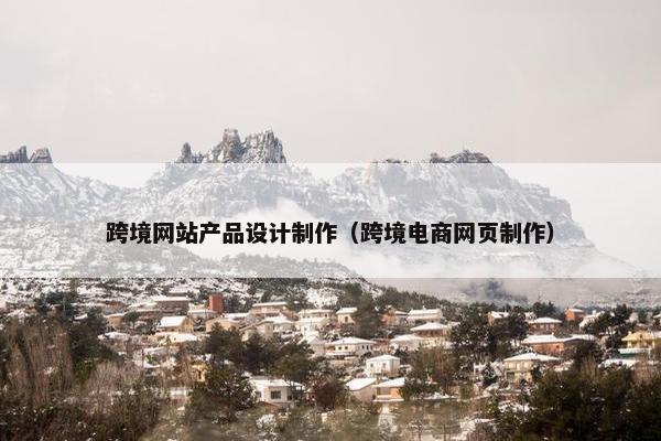 跨境网站产品设计制作（跨境电商网页制作）