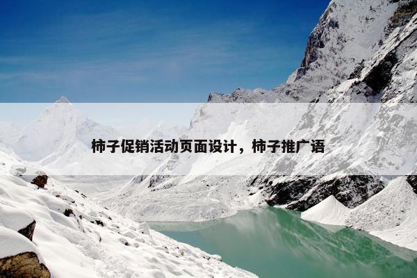 柿子促销活动页面设计，柿子推广语
