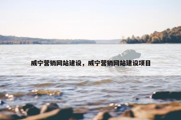 威宁营销网站建设，威宁营销网站建设项目