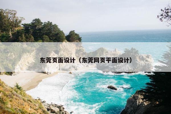 东莞页面设计（东莞网页平面设计）