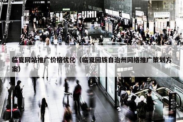 临夏网站推广价格优化（临夏回族自治州网络推广策划方案）