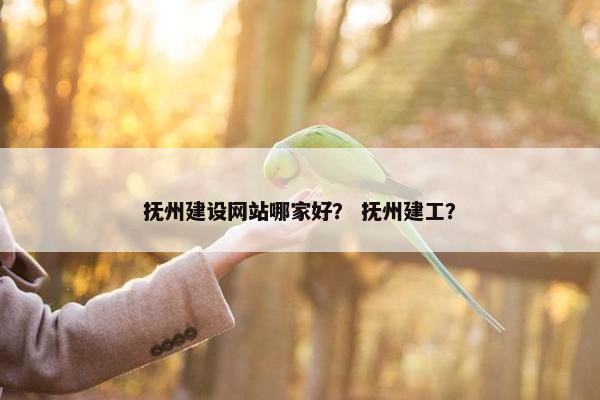 抚州建设网站哪家好？ 抚州建工？