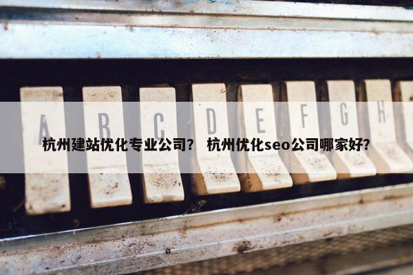 杭州建站优化专业公司？ 杭州优化seo公司哪家好？