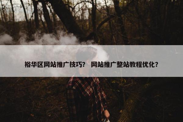 裕华区网站推广技巧？ 网站推广整站教程优化？