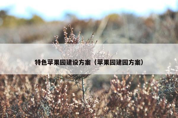 特色苹果园建设方案（苹果园建园方案）