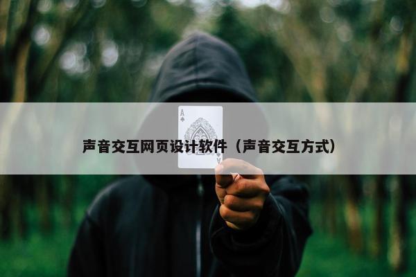 声音交互网页设计软件（声音交互方式）