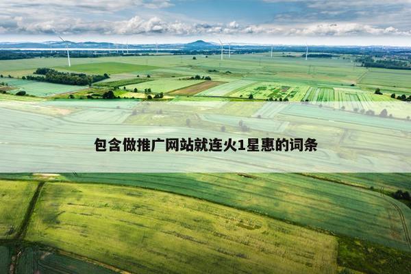 包含做推广网站就连火1星惠的词条