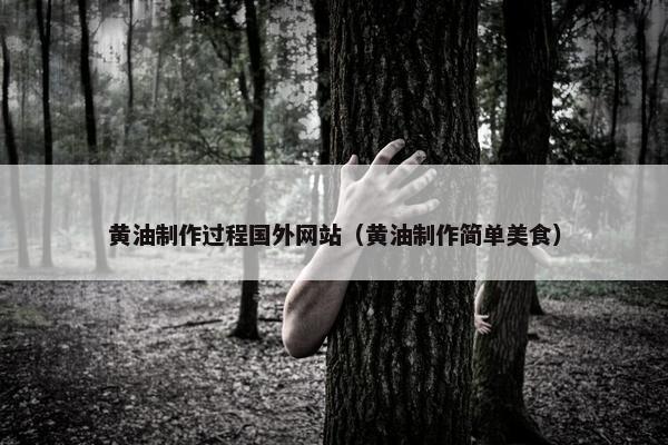 黄油制作过程国外网站（黄油制作简单美食）