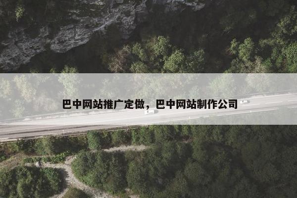 巴中网站推广定做，巴中网站制作公司