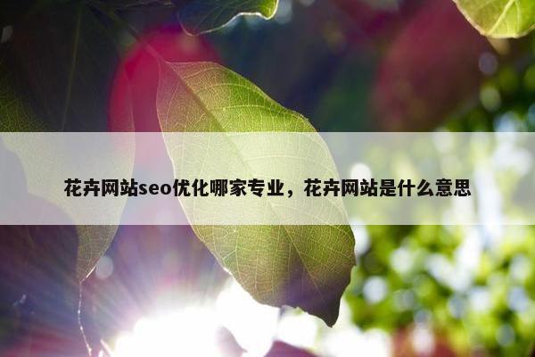 花卉网站seo优化哪家专业，花卉网站是什么意思
