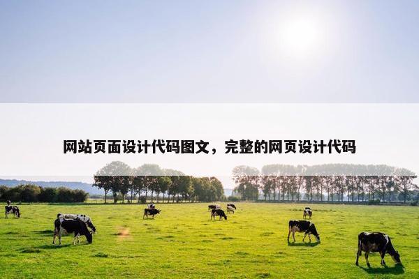 网站页面设计代码图文，完整的网页设计代码