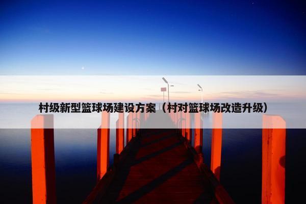 村级新型篮球场建设方案（村对篮球场改造升级）