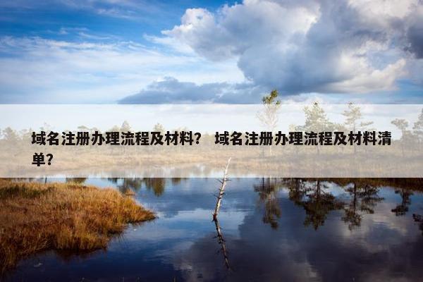 域名注册办理流程及材料？ 域名注册办理流程及材料清单？