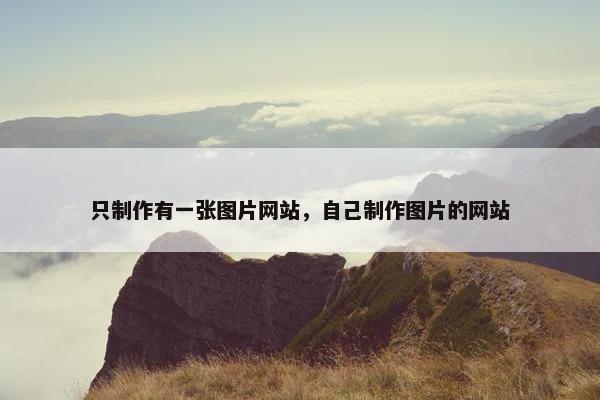 只制作有一张图片网站，自己制作图片的网站