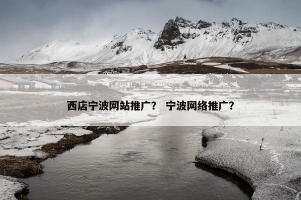 西店宁波网站推广？ 宁波网络推广？