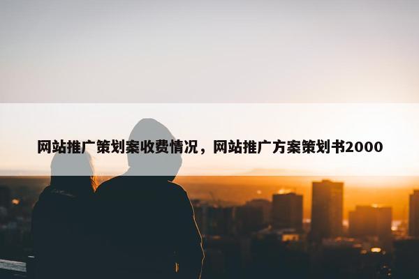 网站推广策划案收费情况，网站推广方案策划书2000