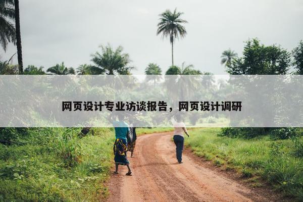 网页设计专业访谈报告，网页设计调研
