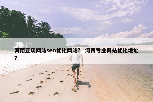 河南正规网站seo优化网站？ 河南专业网站优化地址？