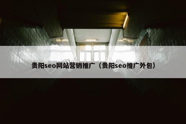 贵阳seo网站营销推广（贵阳seo推广外包）
