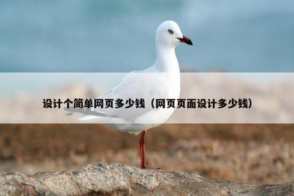 设计个简单网页多少钱（网页页面设计多少钱）