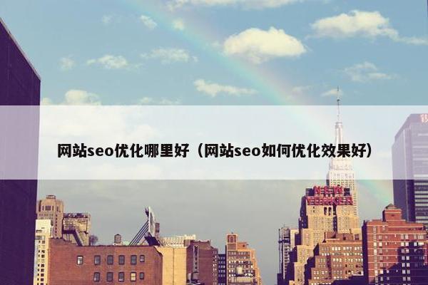 网站seo优化哪里好（网站seo如何优化效果好）