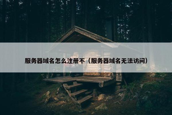 服务器域名怎么注册不（服务器域名无法访问）