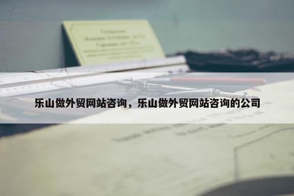乐山做外贸网站咨询，乐山做外贸网站咨询的公司