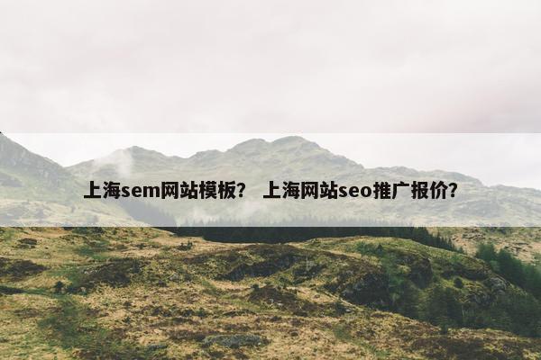 上海sem网站模板？ 上海网站seo推广报价？
