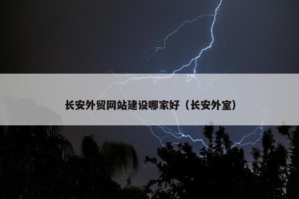 长安外贸网站建设哪家好（长安外室）