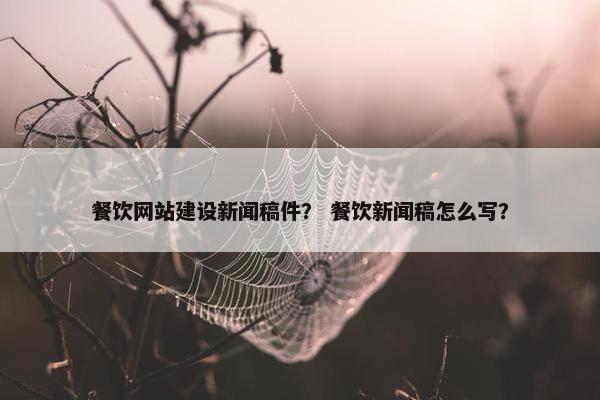 餐饮网站建设新闻稿件？ 餐饮新闻稿怎么写？