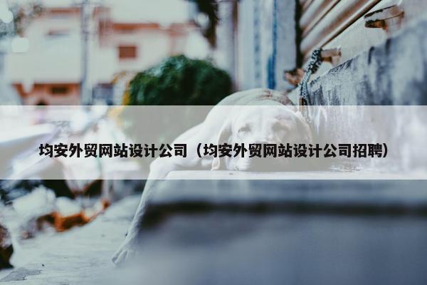 均安外贸网站设计公司（均安外贸网站设计公司招聘）