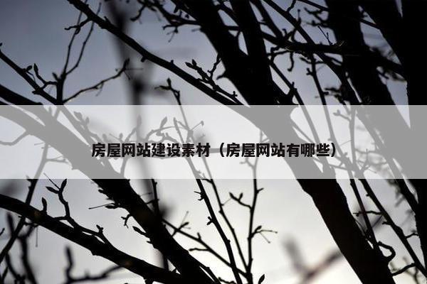房屋网站建设素材（房屋网站有哪些）
