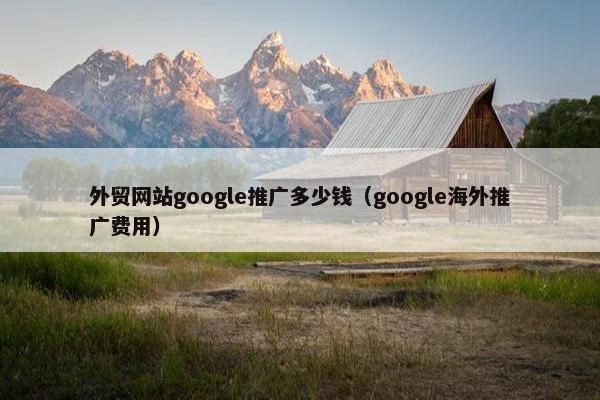 外贸网站google推广多少钱（google海外推广费用）
