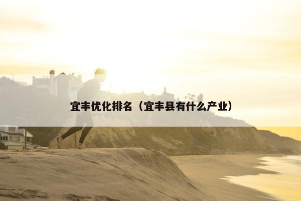 宜丰优化排名（宜丰县有什么产业）
