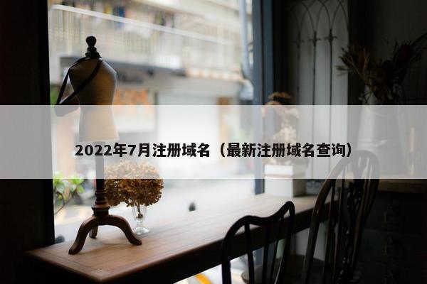 2022年7月注册域名（最新注册域名查询）