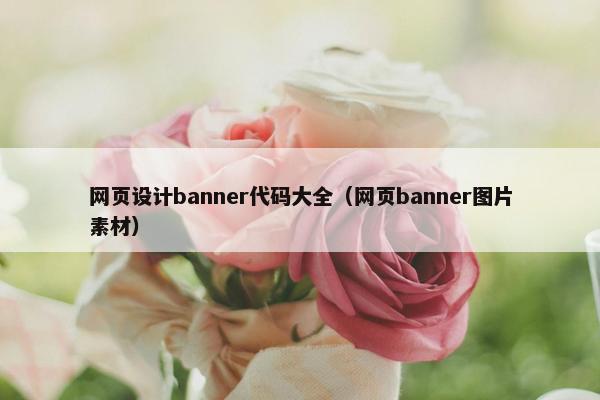 网页设计banner代码大全（网页banner图片素材）