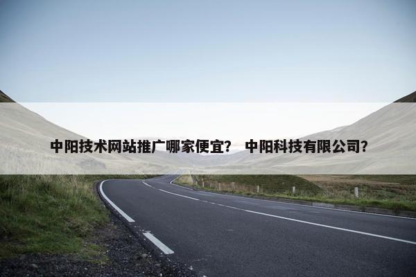 中阳技术网站推广哪家便宜？ 中阳科技有限公司？