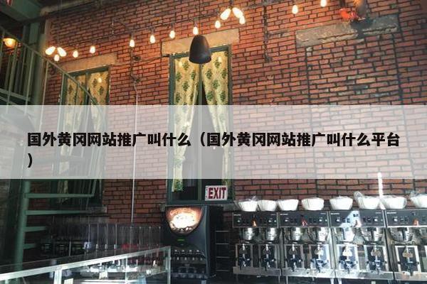 国外黄冈网站推广叫什么（国外黄冈网站推广叫什么平台）