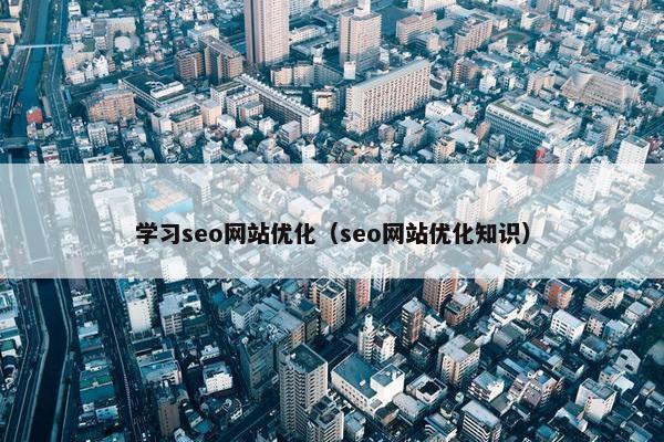 学习seo网站优化（seo网站优化知识）