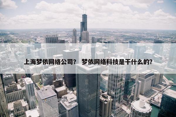 上海梦依网络公司？ 梦依网络科技是干什么的？