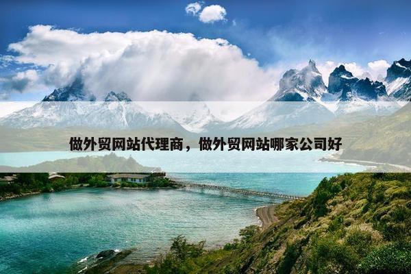 做外贸网站代理商，做外贸网站哪家公司好