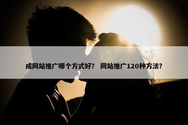 成网站推广哪个方式好？ 网站推广120种方法？