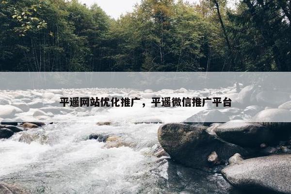平遥网站优化推广，平遥微信推广平台