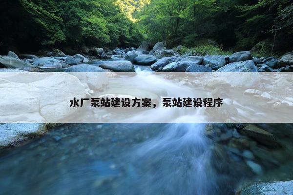 水厂泵站建设方案，泵站建设程序