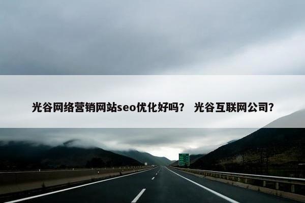 光谷网络营销网站seo优化好吗？ 光谷互联网公司？