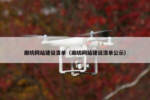 廊坊网站建设清单（廊坊网站建设清单公示）