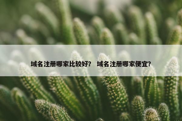 域名注册哪家比较好？ 域名注册哪家便宜？