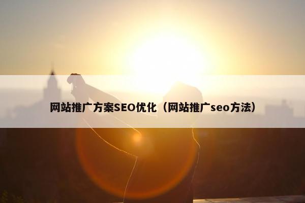 网站推广方案SEO优化（网站推广seo方法）