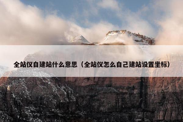 全站仪自建站什么意思（全站仪怎么自己建站设置坐标）